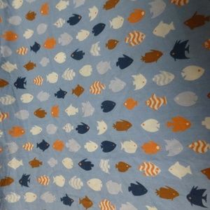 Tropical fishes twin flat blue orange white dark b